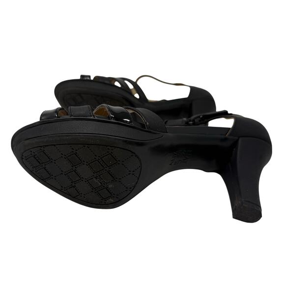 Naturalizer Delight Peep Toe Ankle Strap Women's Black Pump Size 8 - Picture 9 of 10